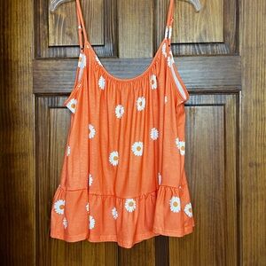 Orange Floral Women's Top